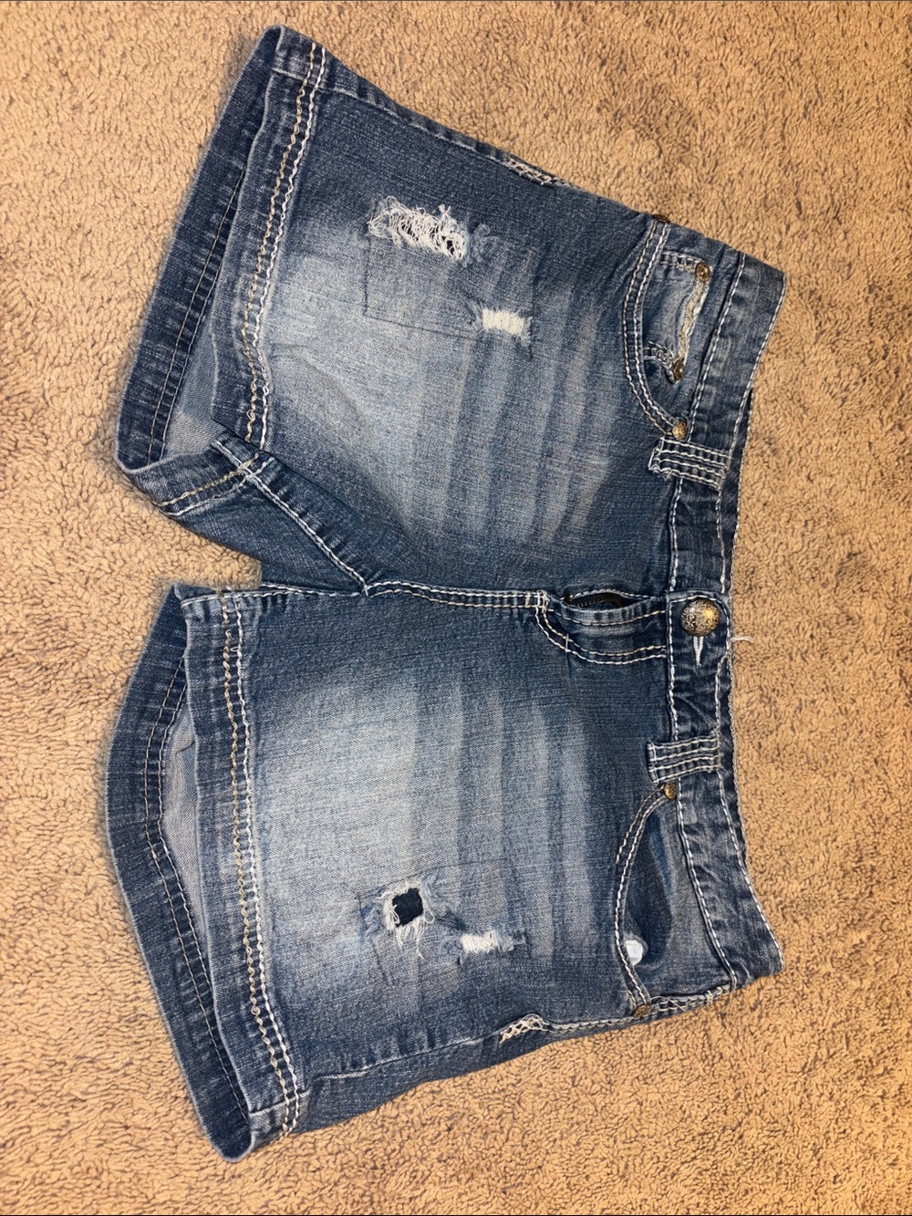 Maurices Distressed Denim Shorts - Blue